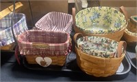 Four Longaberger baskets.