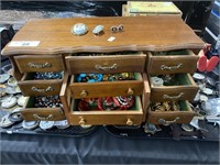 Costume Jewelry w/ Jewelry Box.