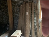 (2) stacks of old hardwood barn lumber