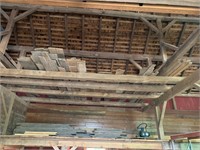 Lot of Early barn lumber in loft