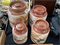 1970’s artist signed paint decorated pottery.
