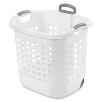 Sterilite 1.75 White Ultra Wheeled Laundry Basket