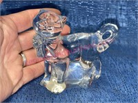 Lenox clear glass cat figurine