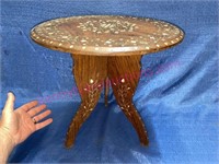 Older inlaid foreign stand (16in tall)