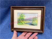 Small signed watercolor by Lenore Anderson