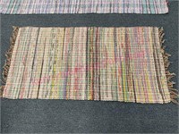 Older rag throw rug #1 (25x49)