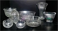 Heavy Glass Vases & Bowls