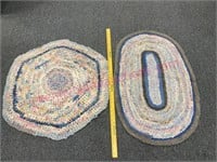 Lot of 2 older rag throw rugs (smaller)