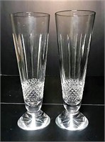 Two Waterford Cristal Champagne Glasses