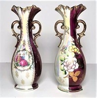 Two Ceramic Vases Marked Japan