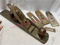 Vintage 18in hand plane & other blades
