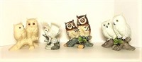 Ceramic & Resin Owl Figurines