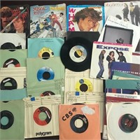 Lot of 30 1980's Pop 45 Records