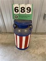 20" Patriotically Painted Milk Can