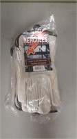 1 dozen Hercules Leather Work Gloves Large