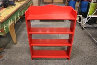 Red Wooden Bookcase