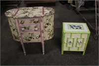 Shabby Chic Sewing Cabinet & Green Cabinet