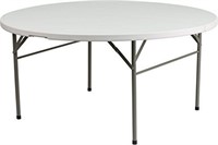 COLIBROX 60'' Round Bi-Fold Plastic Folding Table