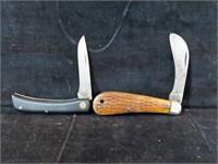 2 CASE XX POCKET KNIVES - SOME DAMAGE