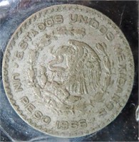 1966 MEXICO SILVER ONE PESO