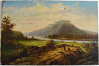 19TH C AMERICAN SCHOOL LOOKOUT MOUNTAIN PAINTING