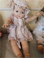 Vintage baby doll, hard plastic head with sleepy