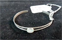 STERLING AND OPAL CUFF BRACELET