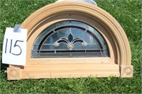 Clad Leaded Colored Glass Circle Top