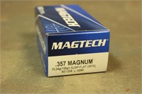 (1) Box Magtech .357 Magnum 158GR SJSP-Flat Ammo