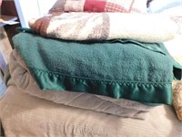 Plush gray blanket- teal blanket- throw