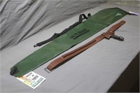 Gun Boat Rifle Case & Leather Belt w/Skatchet