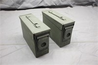 (2) Ammo Cans, Approx 4"x10"x7"