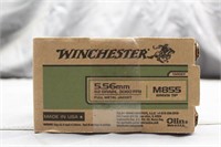 (150) Winchester 5.56MM 62GR FMJ Ammo