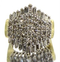 14kt Gold Brilliant 3.25 ct Diamond Cocktail Ring