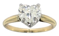 14kt Gold 1.66 ct Heart Shaped Diamond Ring