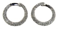 10kt Gold Brilliant 1.02 ct Diamond Hoop Earrings