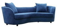 Armen Living Palisade Blue Velvet Sofa-LCPA3BLUE