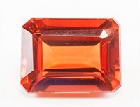 13.10ct Emerald Cut Orange Natural Sapphire GGL
