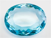 98.10ct Oval Cut Blue Indicolite Tourmaline GGL