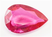 47.40ct Pear Cut Pink Natural Ruby GGL