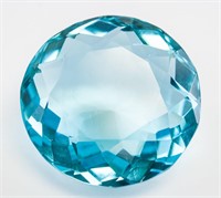 79.40ct Round Cut Blue Indicolite Tourmaline GGL