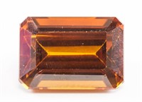 11.90ct Emerald Cut Orange Natural Garnet GGL