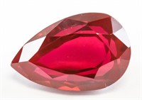 27.80ct Pear Cut Red Natural Ruby GGL