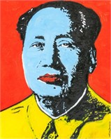 Andy Warhol Style Mao Portrait Signed Matthew