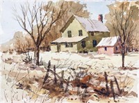 Edward Garbely 1908-1999 US Watercolor Landscape