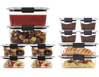 Rubbermaid Brilliance Storage 24-Piece Plastic