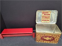 Wax Paper Dispenser & Keens Mustard Tin England