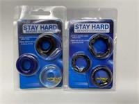 New Stay Hard Cock Rings Lot of 2