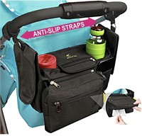 Non-Slip Stroller Organizer with Insulated Cup