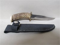 2015 Custom Stag Handle Knife Marked Henry